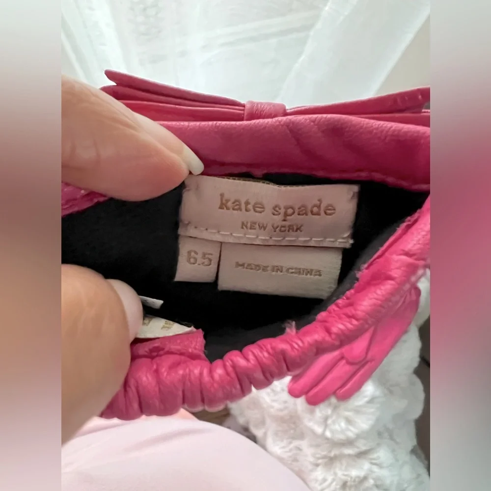 Kate spade pink leather gloves 💖✨